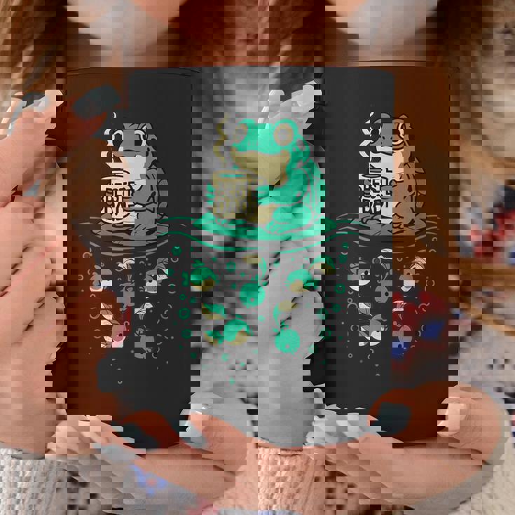 コーヒーとオタマジャクシのアートで面白い最高のお父さんカエル コーヒーマグ 面白い贈り物