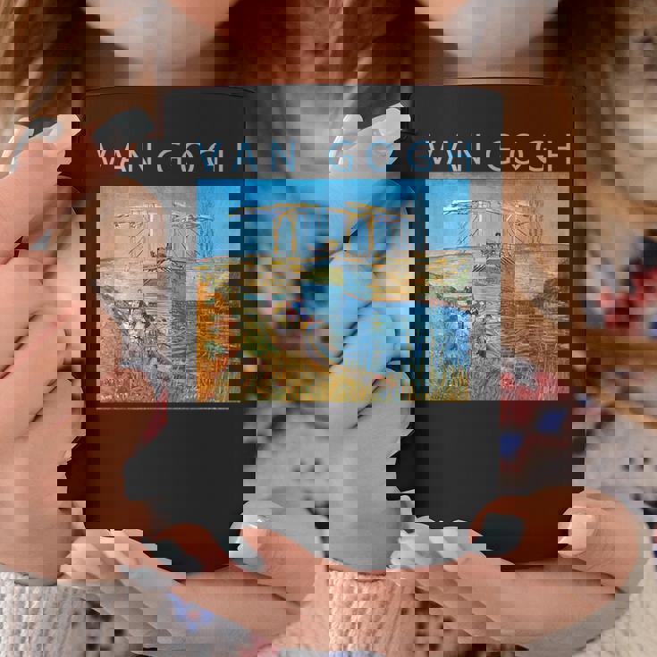 ゴッホ 面白いtシャツ アート アルルの跳ね橋 印象派 絵画 メンズ レディース 面白い 服 美術 油彩画 コーヒーマグ 面白い贈り物