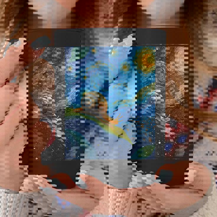 ゴッホの星空の夜のカタツムリスローモーバー動物愛好家 コーヒーマグ 面白い贈り物