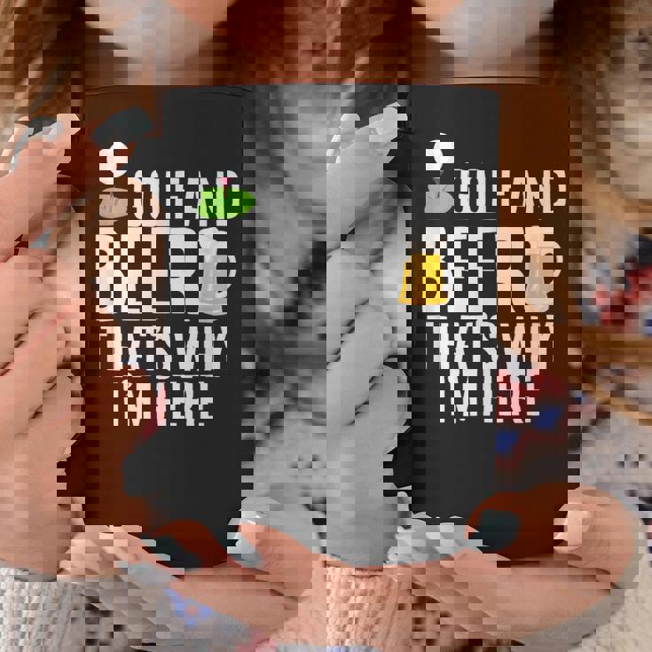 メンズ メンズ ゴルフウェア ゴルフとビール That's Why I'm Here コーヒーマグ 面白い贈り物