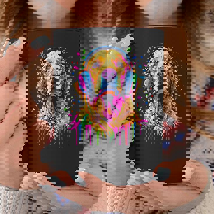 ゴールデンレトリバー 恋人 ポップアートカラー ファニー ゴールデンレトリバー コーヒーマグ 面白い贈り物