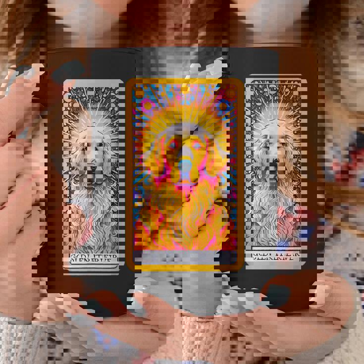 ゴールデンレトリバー 面白いtシャツ 犬 タロット カード メンズ 子供 おもしろ 服 グッズ ネタ わんこ コーヒーマグ 面白い贈り物