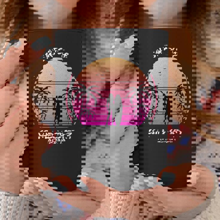 ゴールドコースト クイーンズランド州 オーストラリア サーフィン ギフト ヤシの木 スポーツ お土産 コーヒーマグ 面白い贈り物