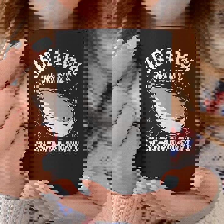 サカバンバスピスの面白い魚ミームが大好きなジャスト・ア・ボーイ コーヒーマグ 面白い贈り物