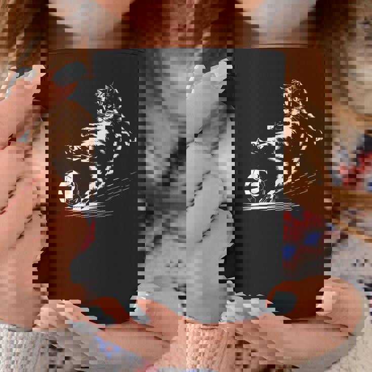 サッカーボール グラフィック 猫 スポーツ コスチューム ギフト コーヒーマグ 面白い贈り物