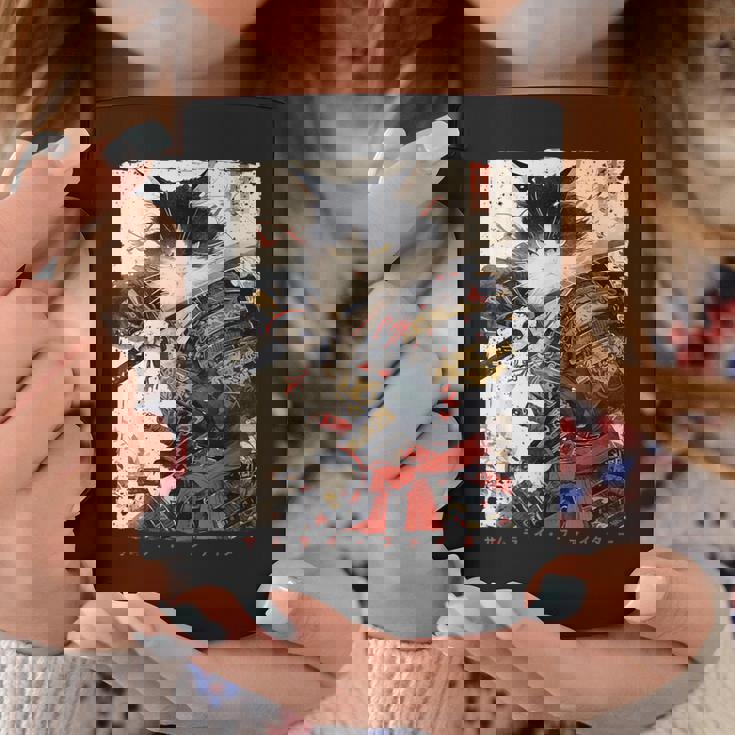 サムライ 猫戦士 浮世 墨絵 猫 サムライ コーヒーマグ 面白い贈り物