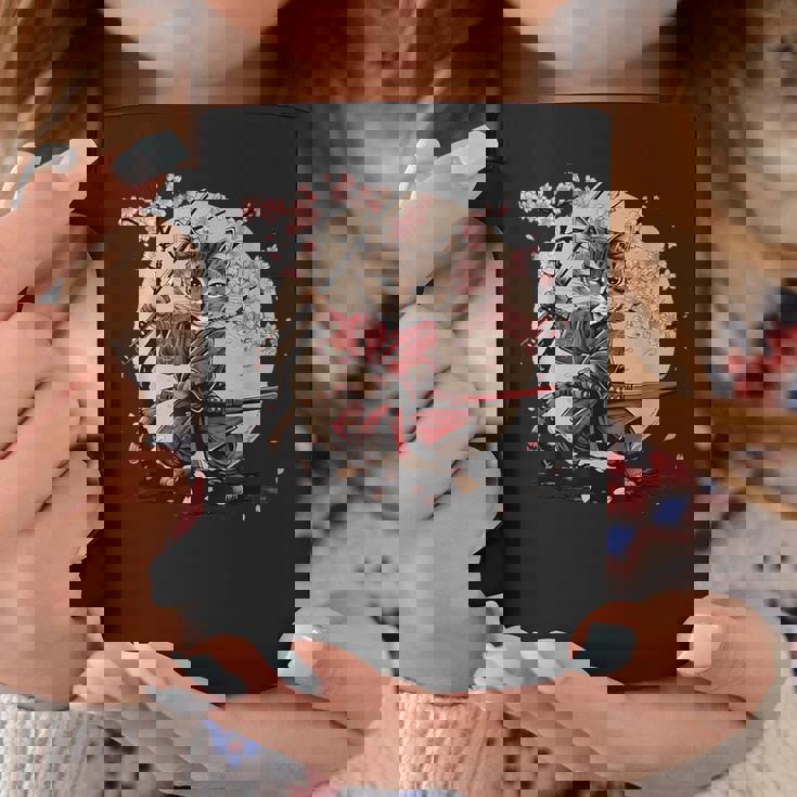 サムライキャット 日本戦士 サクラツリー 日本忍者 猫 コーヒーマグ 面白い贈り物