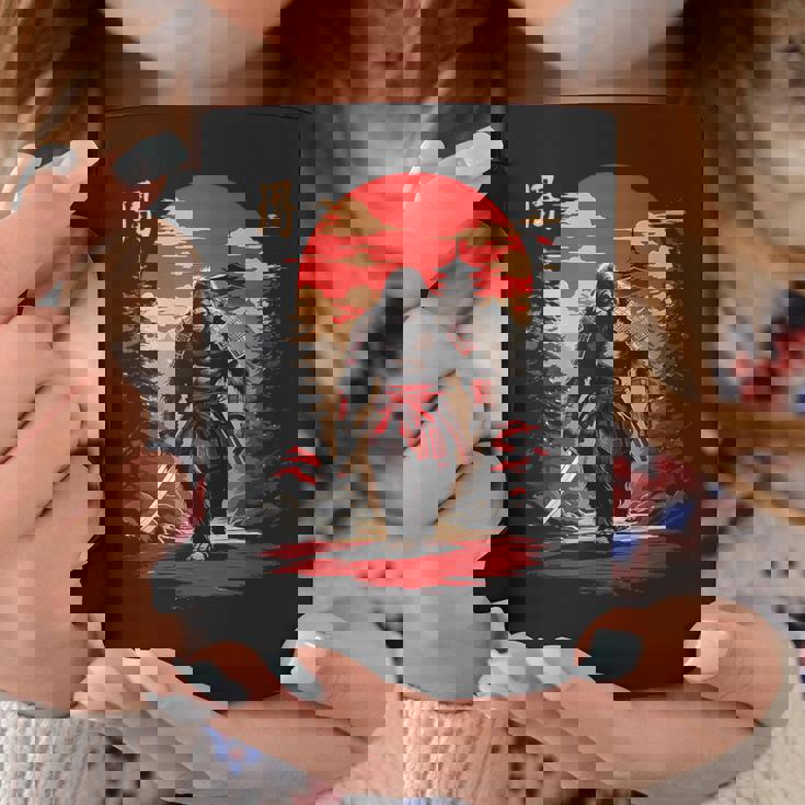 サムライビッグフット 日本のヴィンテージデザイン 面白い浮世絵アート コーヒーマグ 面白い贈り物