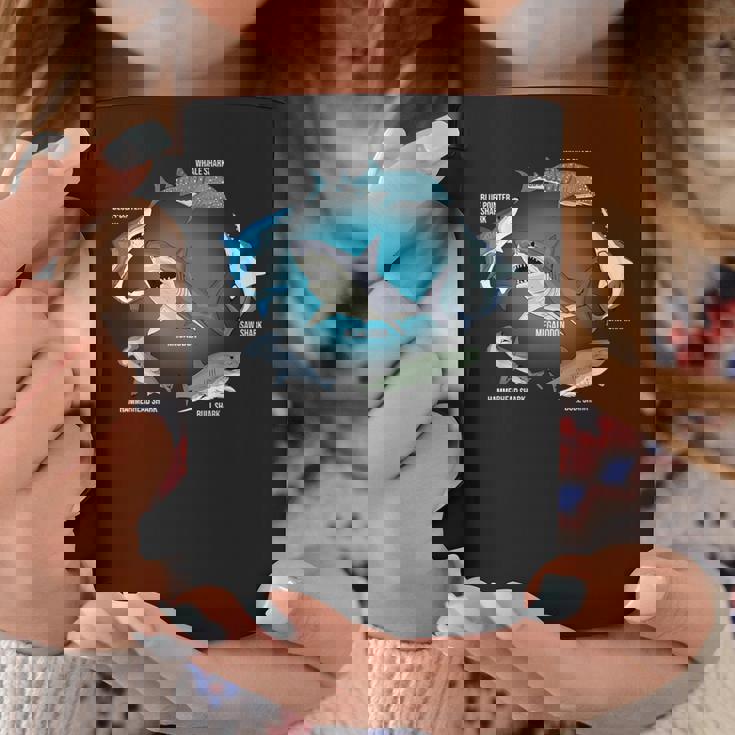 サメ6種 サメタイプ サメ 海の生き物 メガロドン サメ コーヒーマグ 面白い贈り物