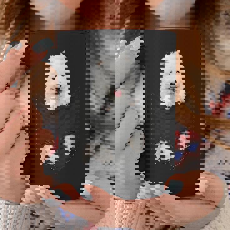 サモエド犬愛好家のためのポケットの中の面白いサモエド コーヒーマグ 面白い贈り物