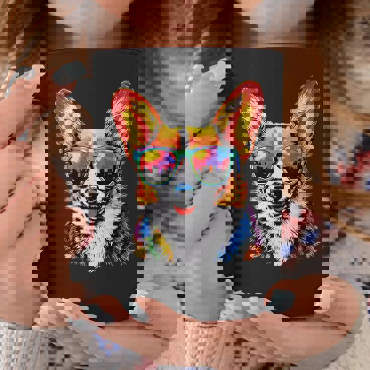 サングラスとコーギー ウェルシュ・コーギー犬 甘いウェルシュ・コーギー コーヒーマグ 面白い贈り物