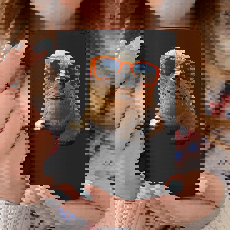 サングラスをかけたアザラシ かわいいアザラシ コーヒーマグ 面白い贈り物