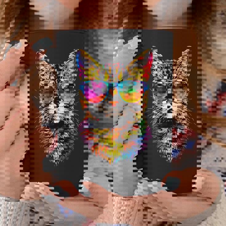 サングラスをかけたベンガル猫 レオパデット かわいいベンガル猫 コーヒーマグ 面白い贈り物