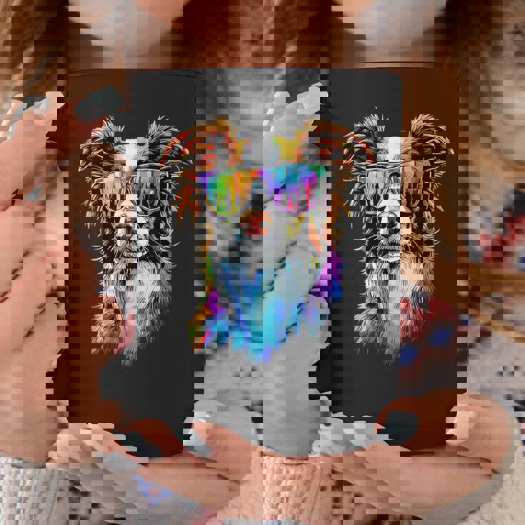 サングラスをかけたボーダーコリー 子犬 かわいいボーダーコリー コーヒーマグ 面白い贈り物