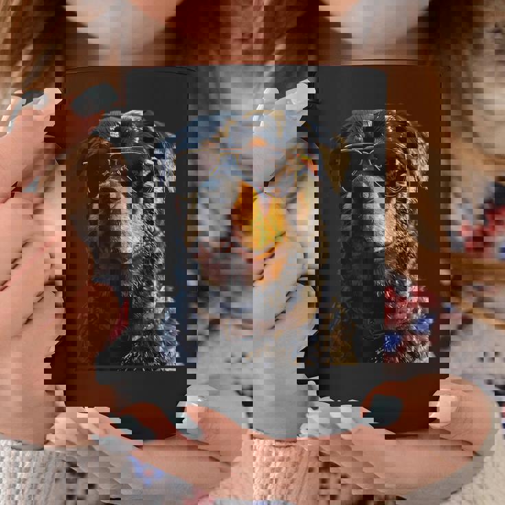 サングラスをかけたロットワイラー 愛犬自慢のロットワイラー コーヒーマグ 面白い贈り物