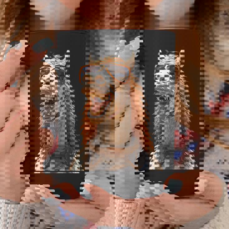 サングラスをかけた馬 馬の女の子 ライダー 甘い馬 コーヒーマグ 面白い贈り物