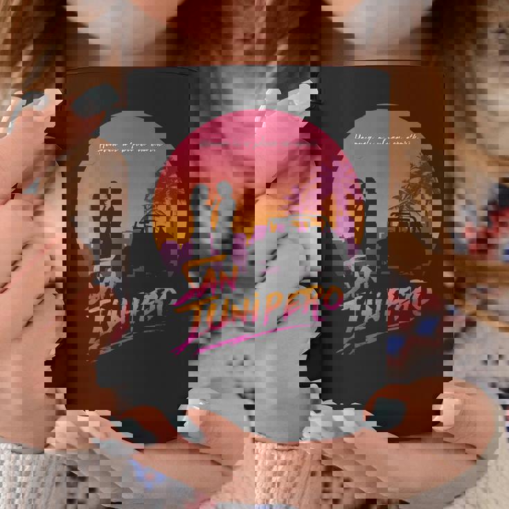 サンジュニペロへようこそ コーヒーマグ 面白い贈り物