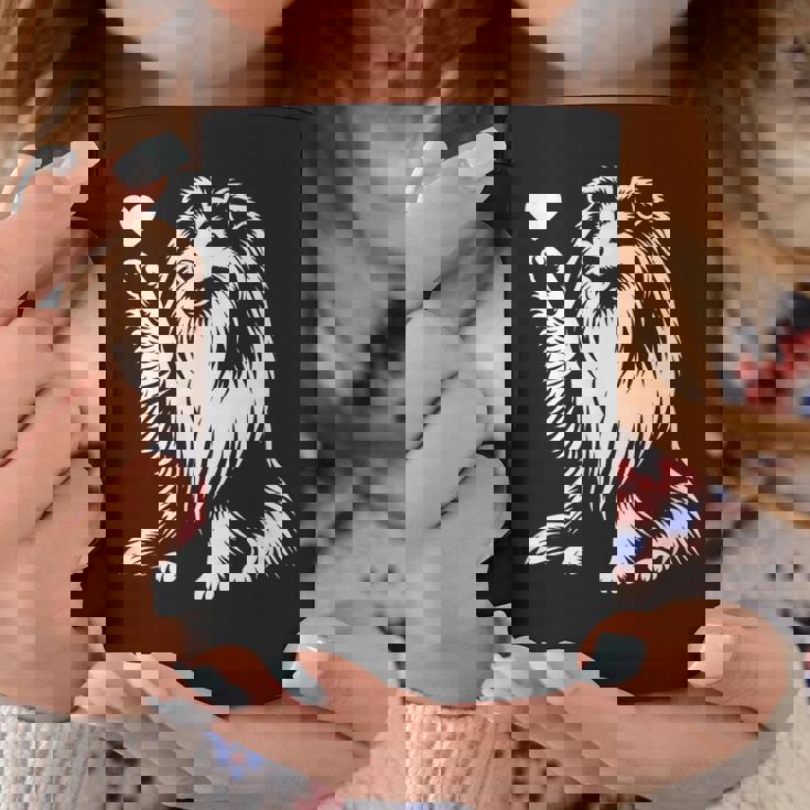 シェットランド・シープドッグ お座り犬 ハート シェルティ グラフィック デザイン コーヒーマグ 面白い贈り物