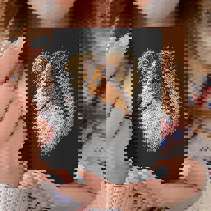 シェットランド・シープドッグ かわいい子犬の顔 犬好き ペット飼い主 コーヒーマグ 面白い贈り物