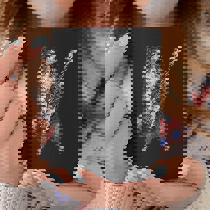 シェットランド・シープドッグ ベース・ギター ロックミュージック 犬好き コーヒーマグ 面白い贈り物