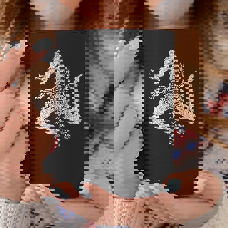 シチリア イタリア 旗 トリスケリオン シチリア パレルモ 地中海 コーヒーマグ 面白い贈り物