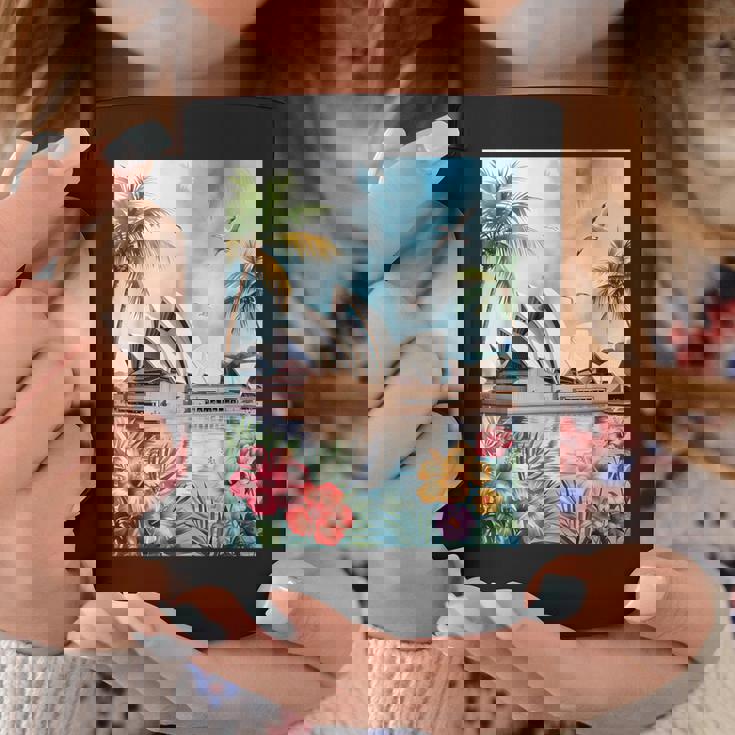 シドニーオペラハウスと南国の自然 コーヒーマグ 面白い贈り物