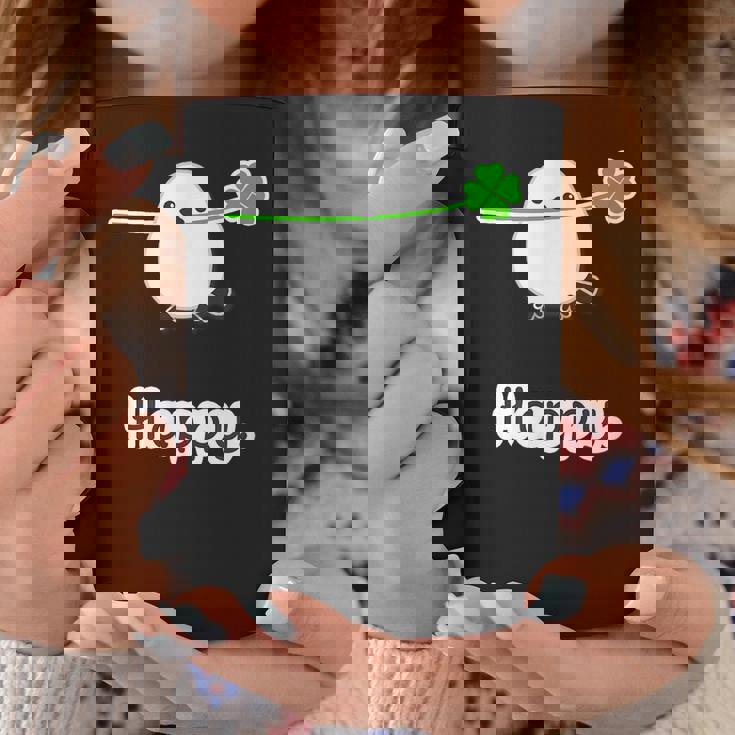 シマエナガ『四つ葉のクローバー』白い鳥【どうぶつフレンズ】動物 ゆるくて かわいい キャラクター イラスト コーヒーマグ 面白い贈り物