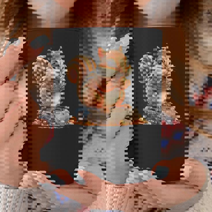 シマリス 森林 動物 木 リス 水彩 コーヒーマグ 面白い贈り物