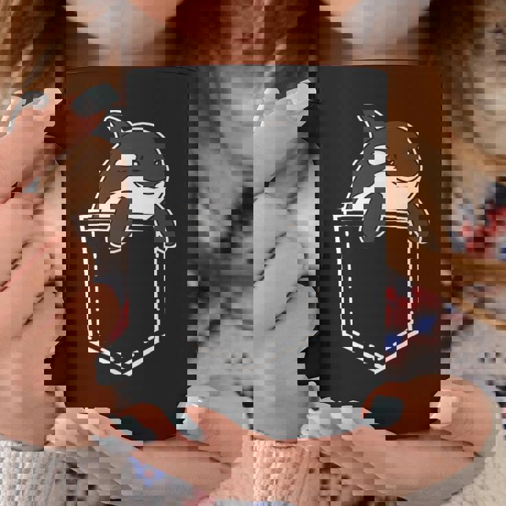 シャチポケット おもしろシャチ シャチ 海の動物 コーヒーマグ 面白い贈り物