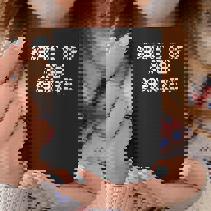 シャットアップしてスクワット。 コーヒーマグ 面白い贈り物