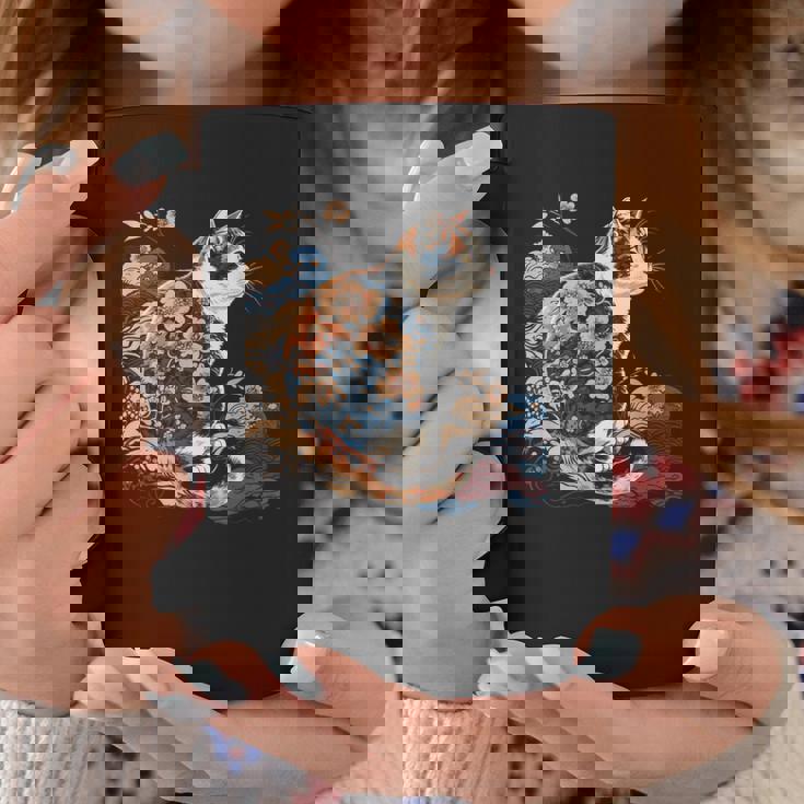 シュールレアリズム 日本画 三毛猫 コーヒーマグ 面白い贈り物