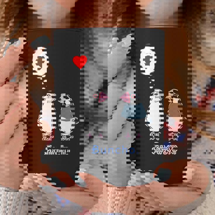 シロブンチョウ & サクラブンチョウ さん『ハート』フキダシ 白文鳥 桜文鳥【どうぶつフレンズ】動物 イラスト コーヒーマグ 面白い贈り物