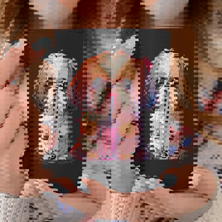 シーズー ボバティー バブルティー アニメ カワイイ 犬 コーヒーマグ 面白い贈り物