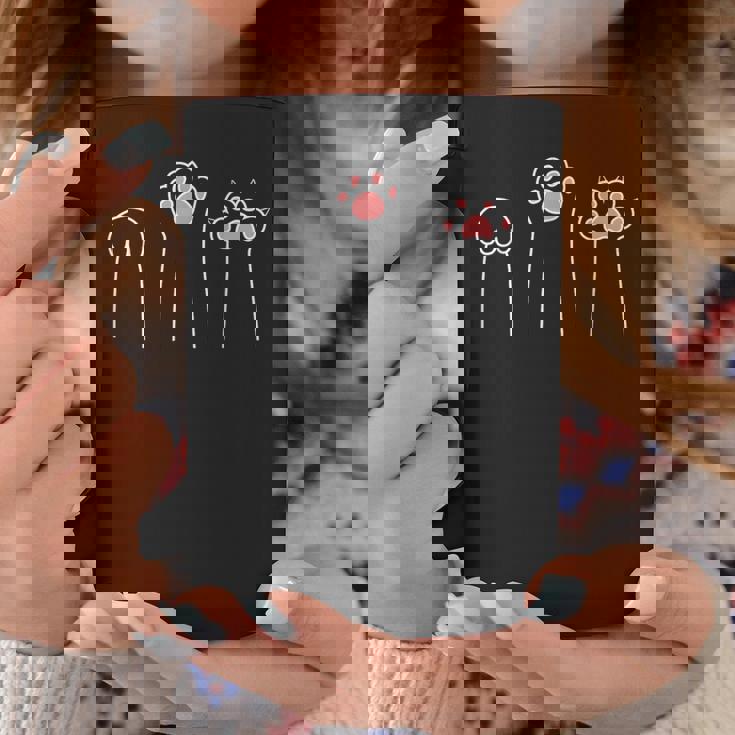 ジャンケン ハンド ゲーム かわいい足 面白い猫 コーヒーマグ 面白い贈り物