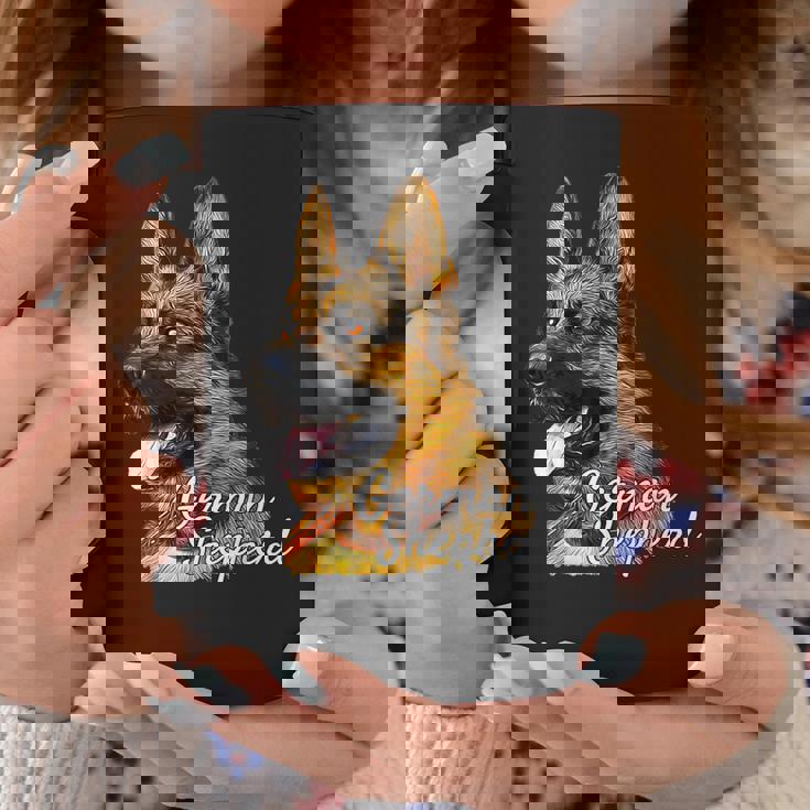 ジャーマンシェパード犬 愛国的なジャーマンシェパード警察犬 コーヒーマグ 面白い贈り物