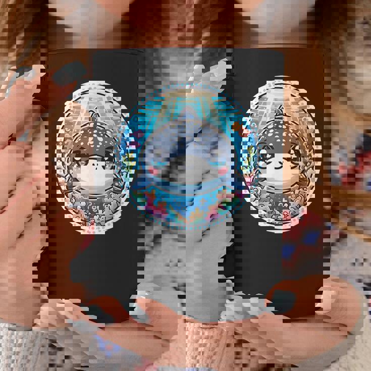 ジンベイザメ、ジンベエザメのアニメ、カワイイ・ジンベエザメ コーヒーマグ 面白い贈り物