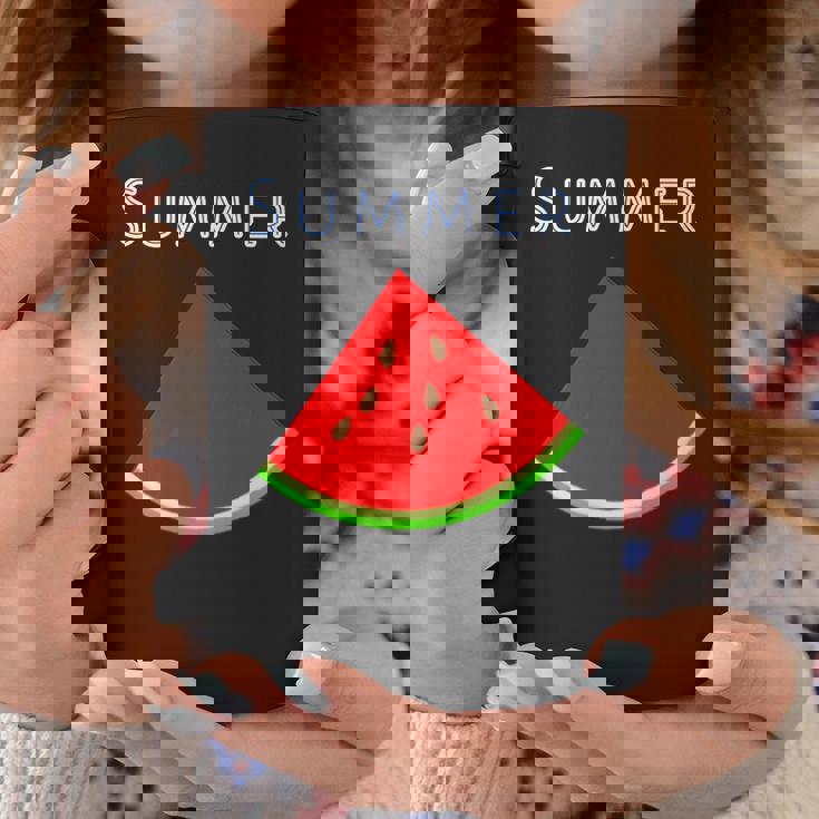 スイカ 1ピース・夏【 サマータイム 】リゾート・夏 大好き／面白 イラスト コーヒーマグ 面白い贈り物