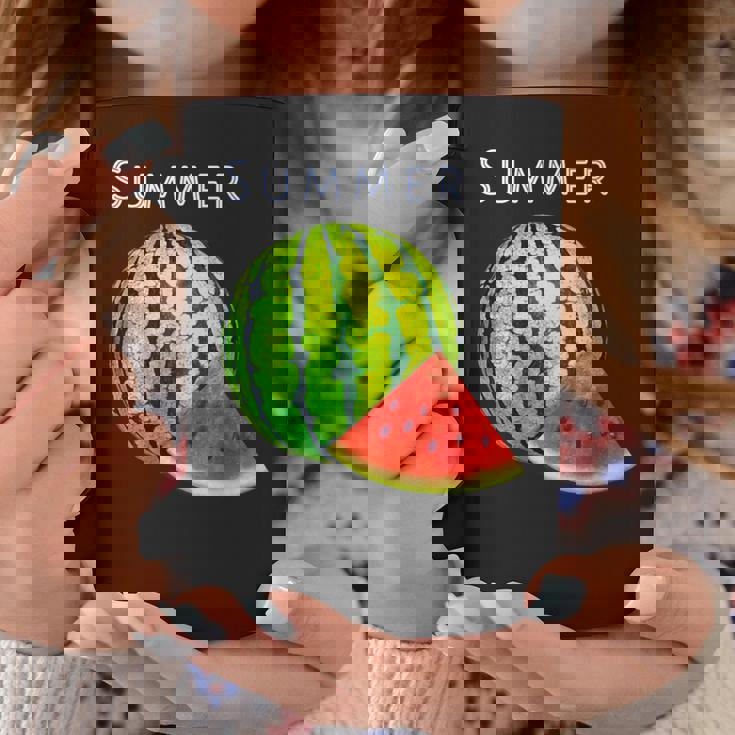 スイカ・夏【 サマータイム 】リゾート・夏 大好き／面白 イラスト コーヒーマグ 面白い贈り物