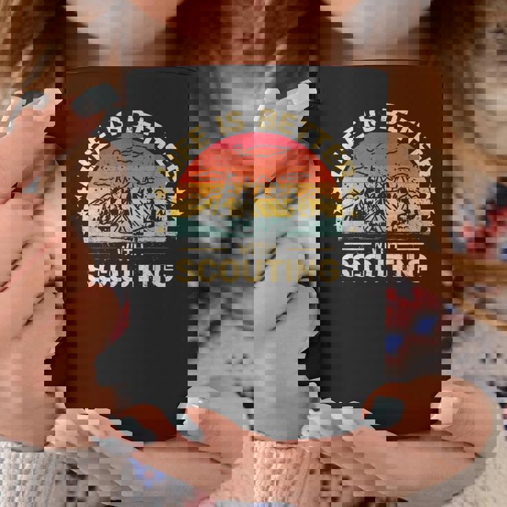 スカウトキャンプボーイハイキングスカウトでlife Is Better コーヒーマグ 面白い贈り物