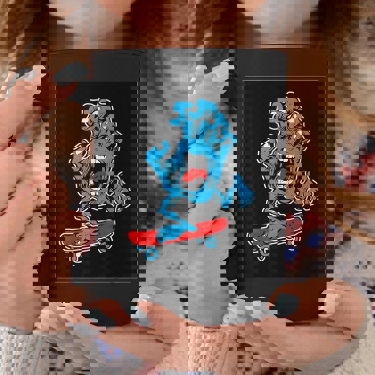 スクリーミング スケートボードハンド コーヒーマグ 面白い贈り物