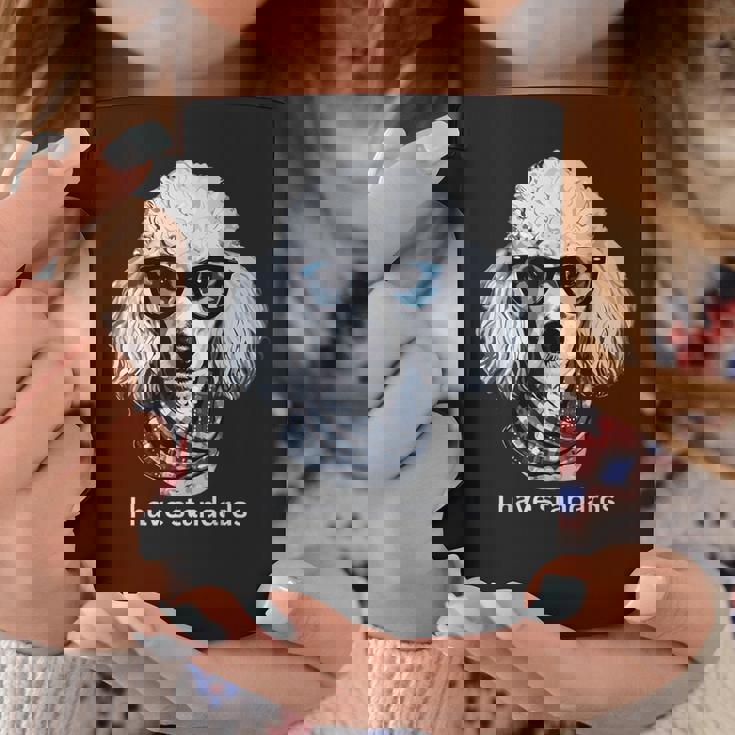 スタンダードプードル愛好家、I Havetandards、面白いプードルデザイン。 コーヒーマグ 面白い贈り物
