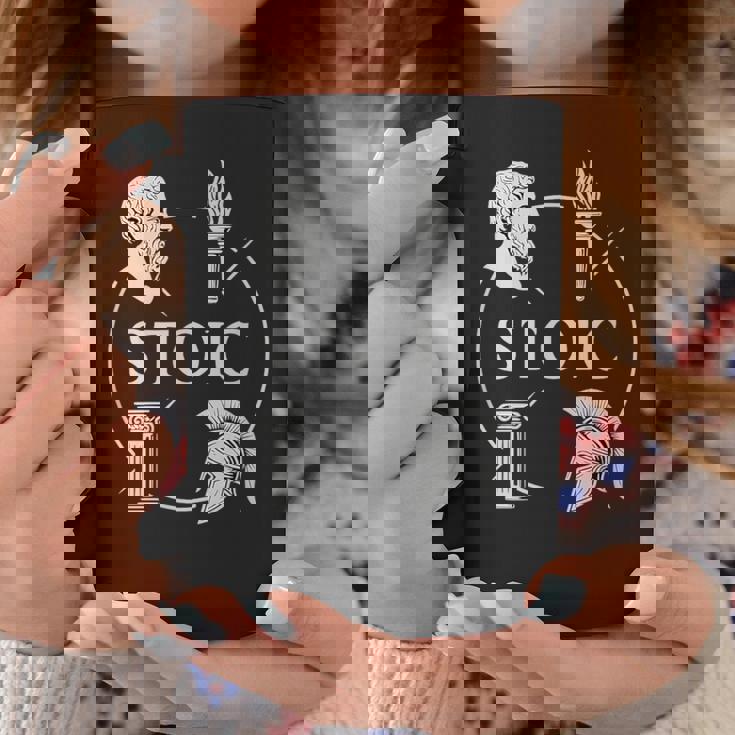 ストイックな美徳 – 知恵の勇気 正義 自己習得のシンボル コーヒーマグ 面白い贈り物