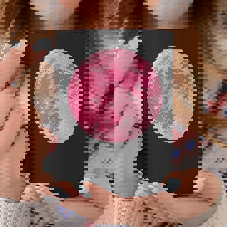 ストロベリームーンデザイン 満月 かわいいピンクムーン コーヒーマグ 面白い贈り物