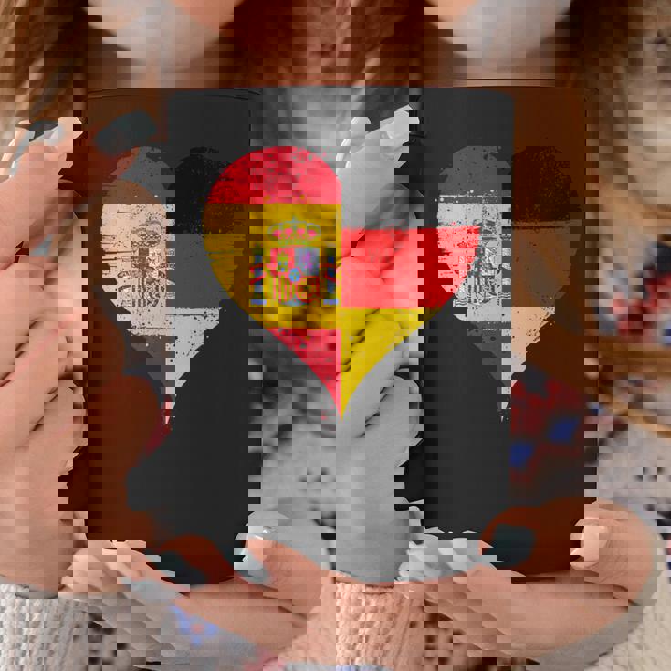 スペインとドイツのハーフaのかっこいい国旗 スペイン ドイツの国旗 Pain German Flag コーヒーマグ 面白い贈り物