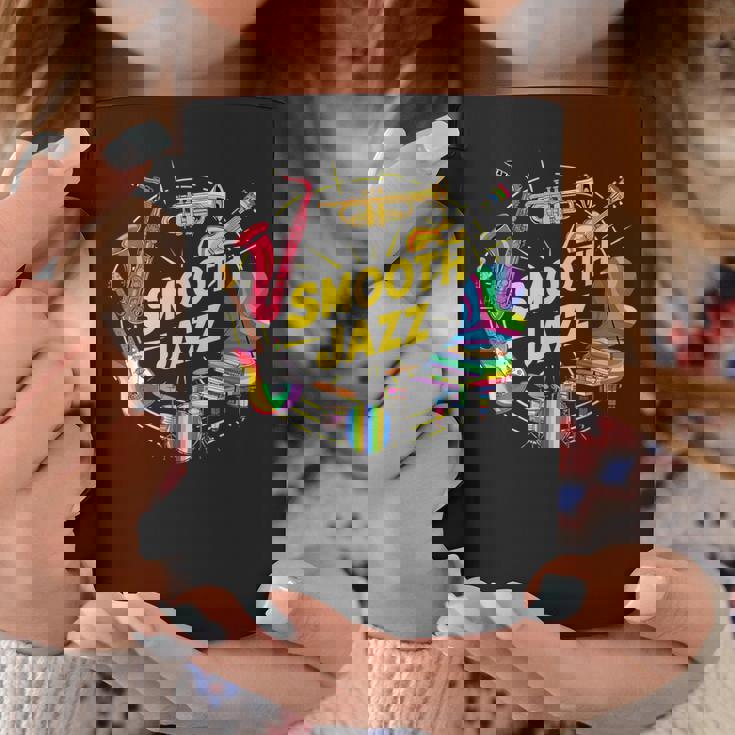 スムースジャズ カラフル 楽器 アート コーヒーマグ 面白い贈り物