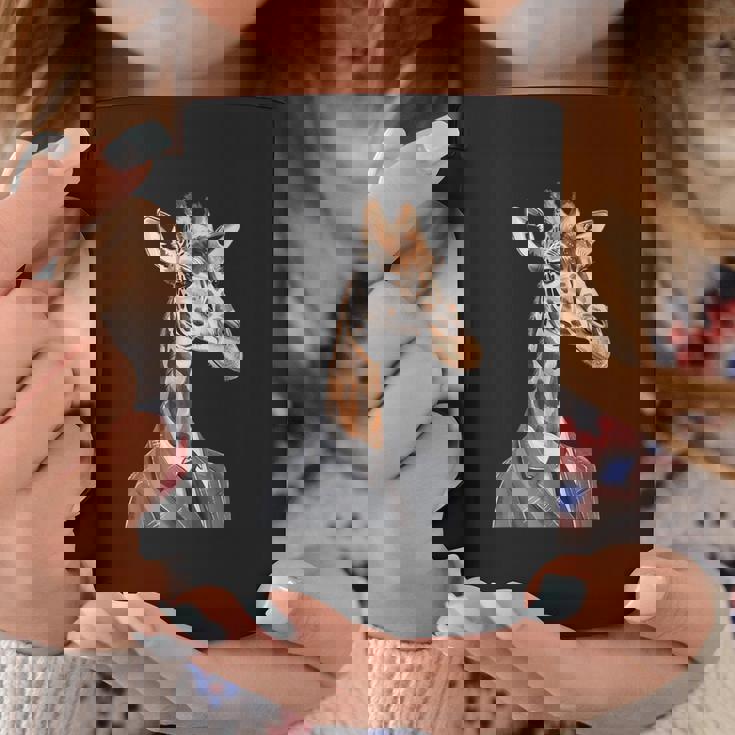 スーツ姿の面白いキリン コーヒーマグ 面白い贈り物