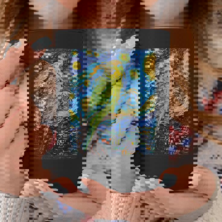 セキセイインコ オウム 鳥 星月夜 絵画 コーヒーマグ 面白い贈り物