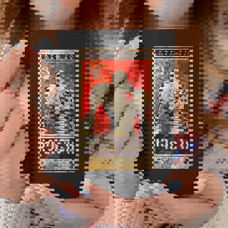 ソビエトヴィンテージソ連cccpロシア、レトロロボットアクアレルギフト コーヒーマグ 面白い贈り物