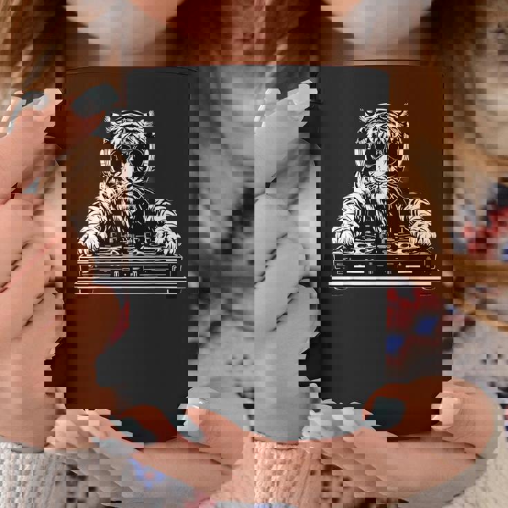 タイガーミュージック Dj テクノダンスクラブ ハウス ターンテーブル Dj タイガー コーヒーマグ 面白い贈り物