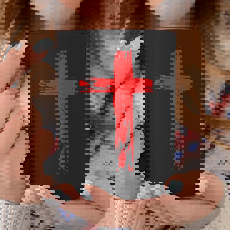 タトゥーレッドクロスオーダー I Christian I Brushtroke I Cross コーヒーマグ 面白い贈り物